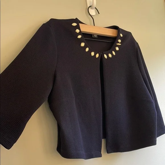 Perceptions Black Sweater with Pearl Details - Picture 3 of 6